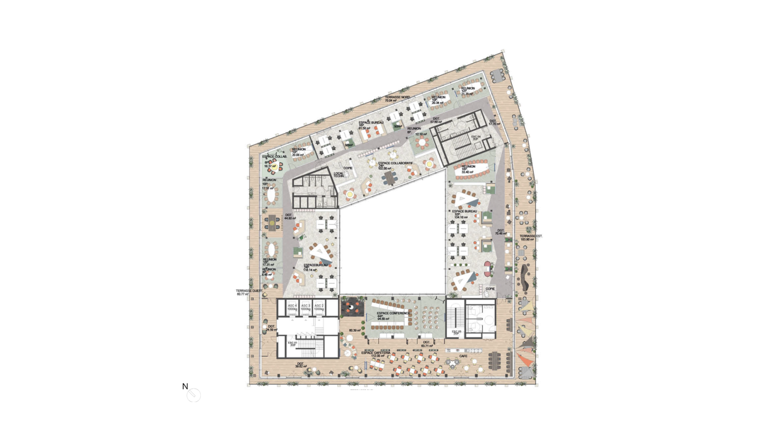 Messager - 3rd floor flex space planning